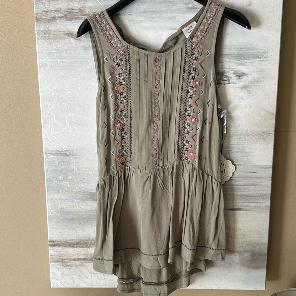 Beautiful Sage Boho Top